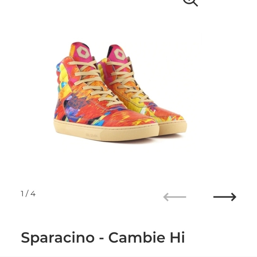 Leather Hi Top Sneakers Sparacino Cambie Hi The  Long Winter Size 6USM/7.5USW - Picture 2 of 16